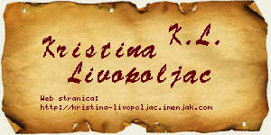 Kristina Livopoljac vizit kartica